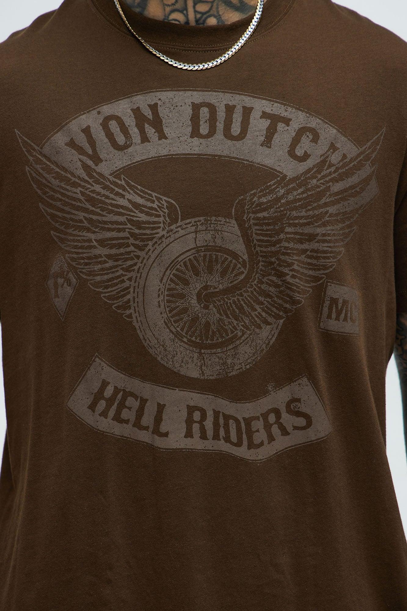 Von Dutch Hell Riders Short Sleeve Tee - Brown Product Image