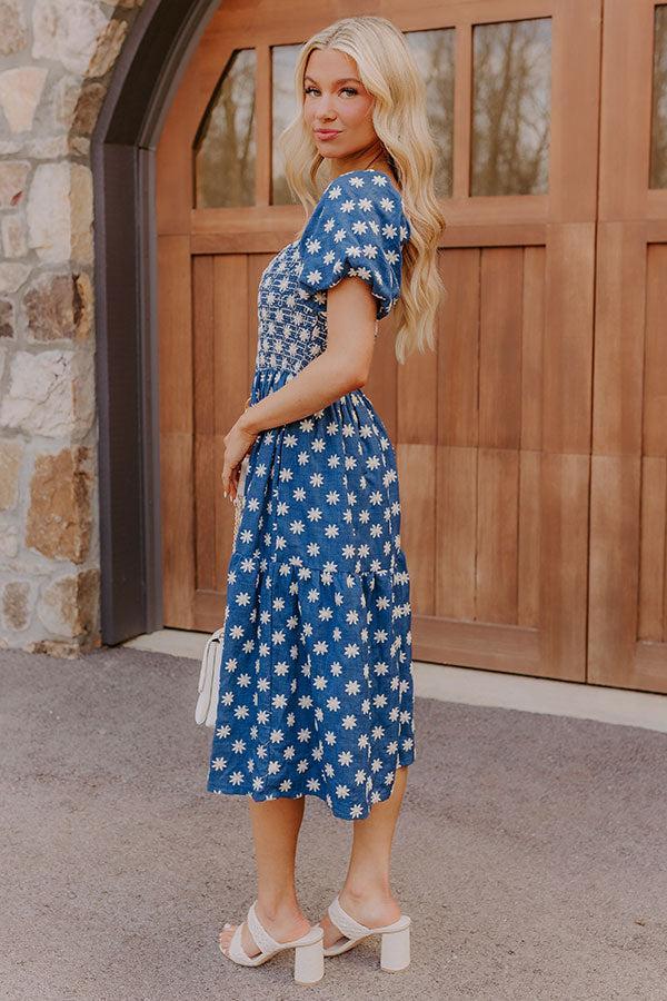 Countryside Retreat Floral Embroidered Midi Dress Product Image