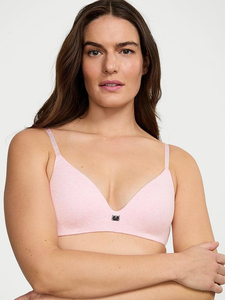 Cotton Logo Hardware Lightly Lined Wireless Bra Product Image