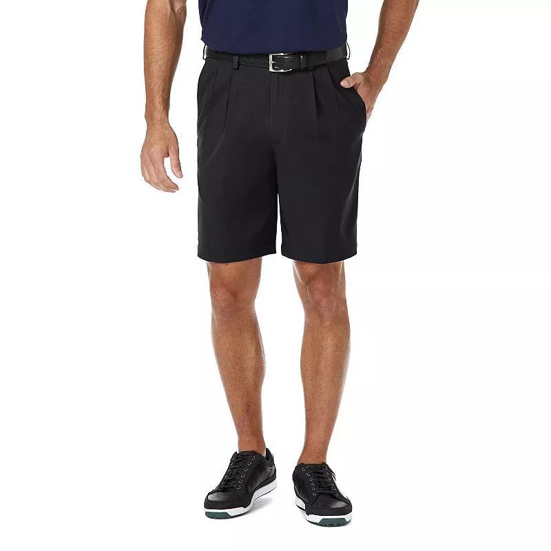Mens Haggar Cool 18 PRO Straight-Fit Solid Pleated Shorts Product Image