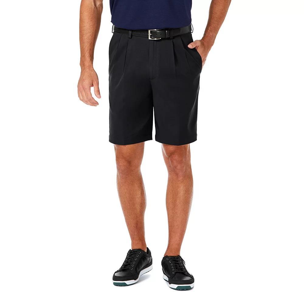 Mens Haggar Cool 18 PRO Straight-Fit Solid Pleated Shorts Product Image