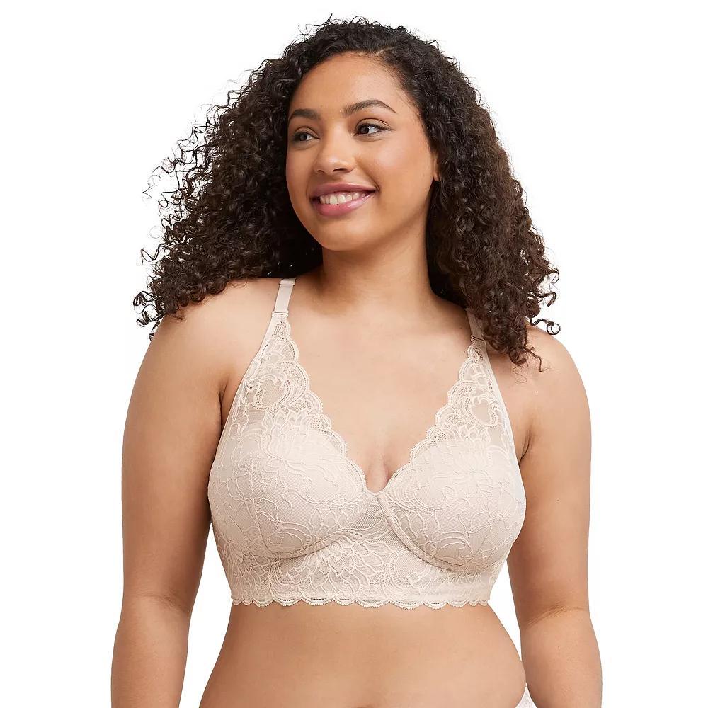Maidenform® Lightly Lined Convertible Lace Bralette DM1188, Women's, Size: 38 C, Sandshell Bloom Product Image