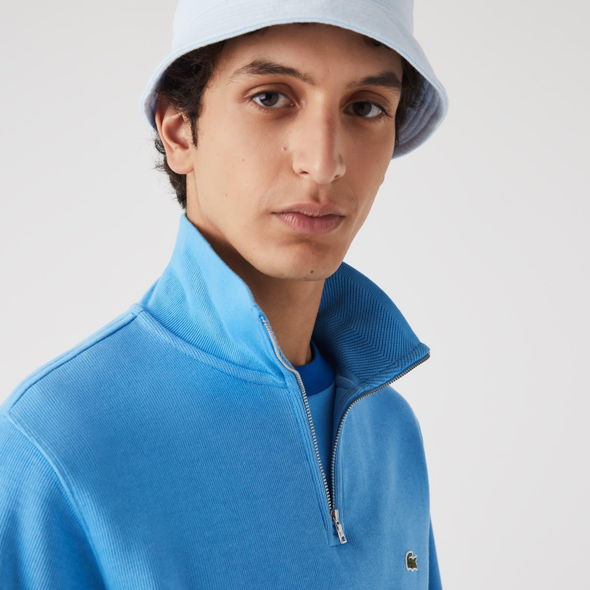 Men's Zip-Up High-Neck Sweatshirt Product Image
