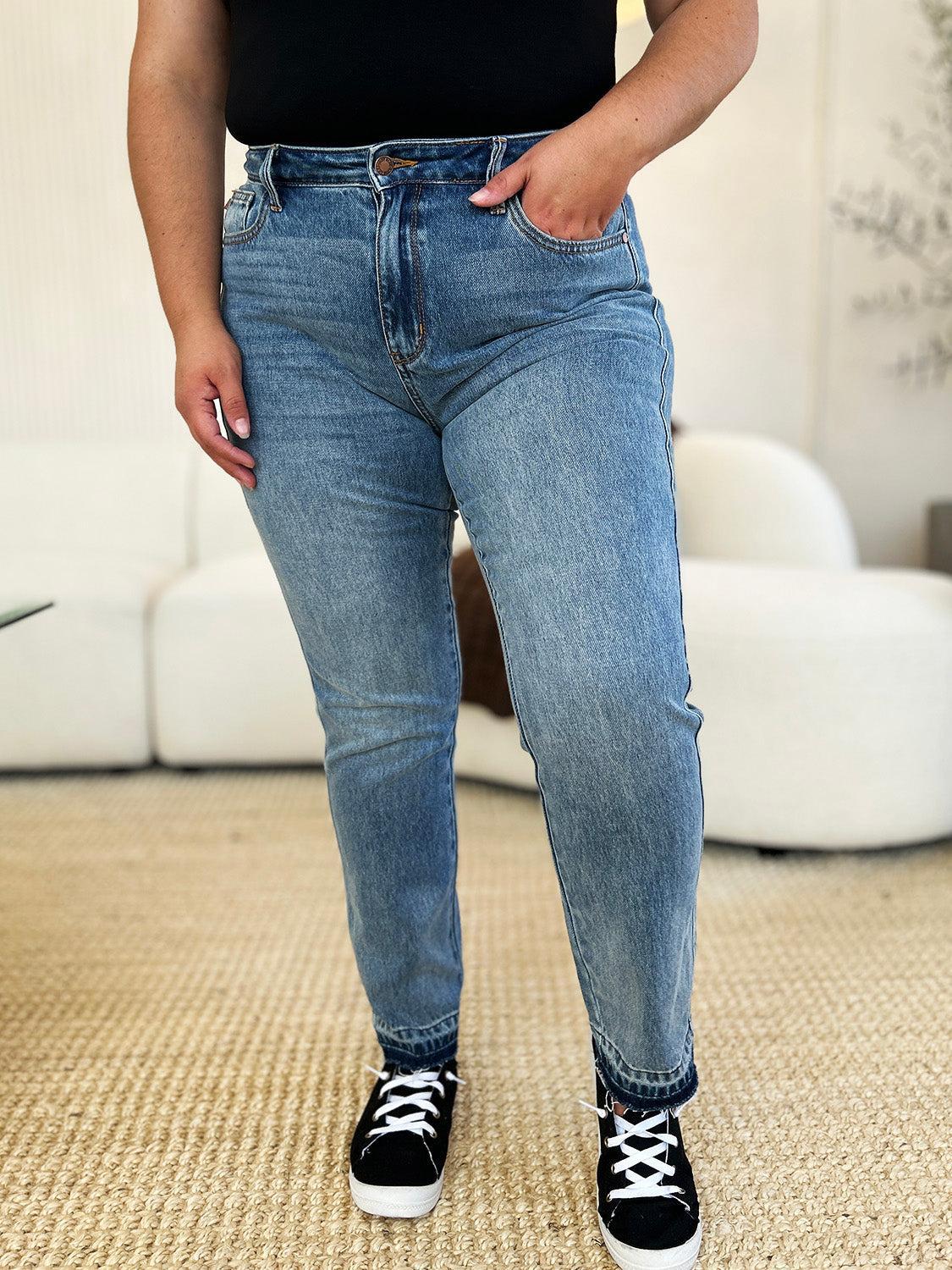 Calista Mid-Rise Rigid Magic Release Hem Judy Blue Jeans - ONLINE EXCLUSIVE! Product Image