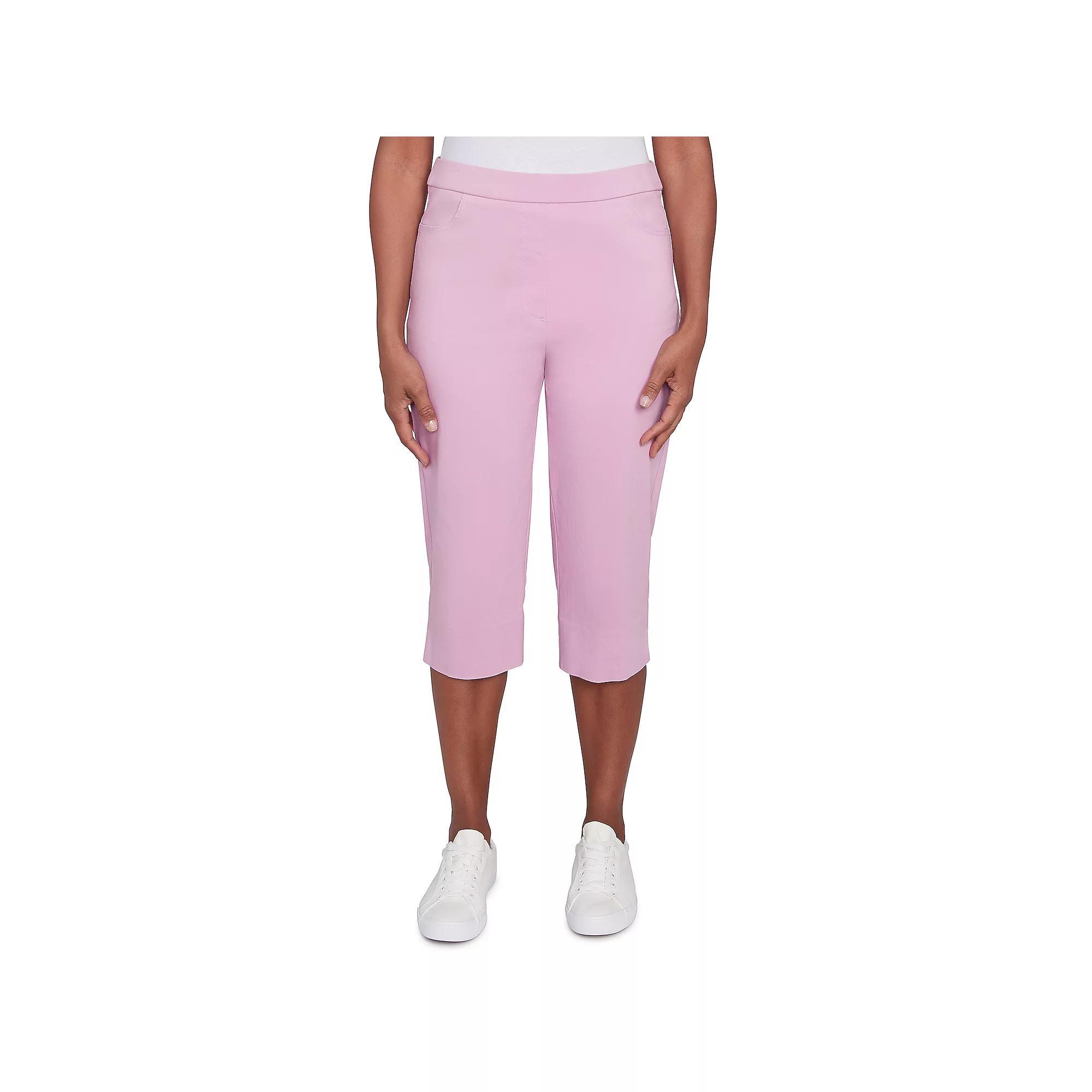 Petite Alfred Dunner Allure Classic Clamdigger Pants, Women's, Size: 8 Petite, Peony Product Image