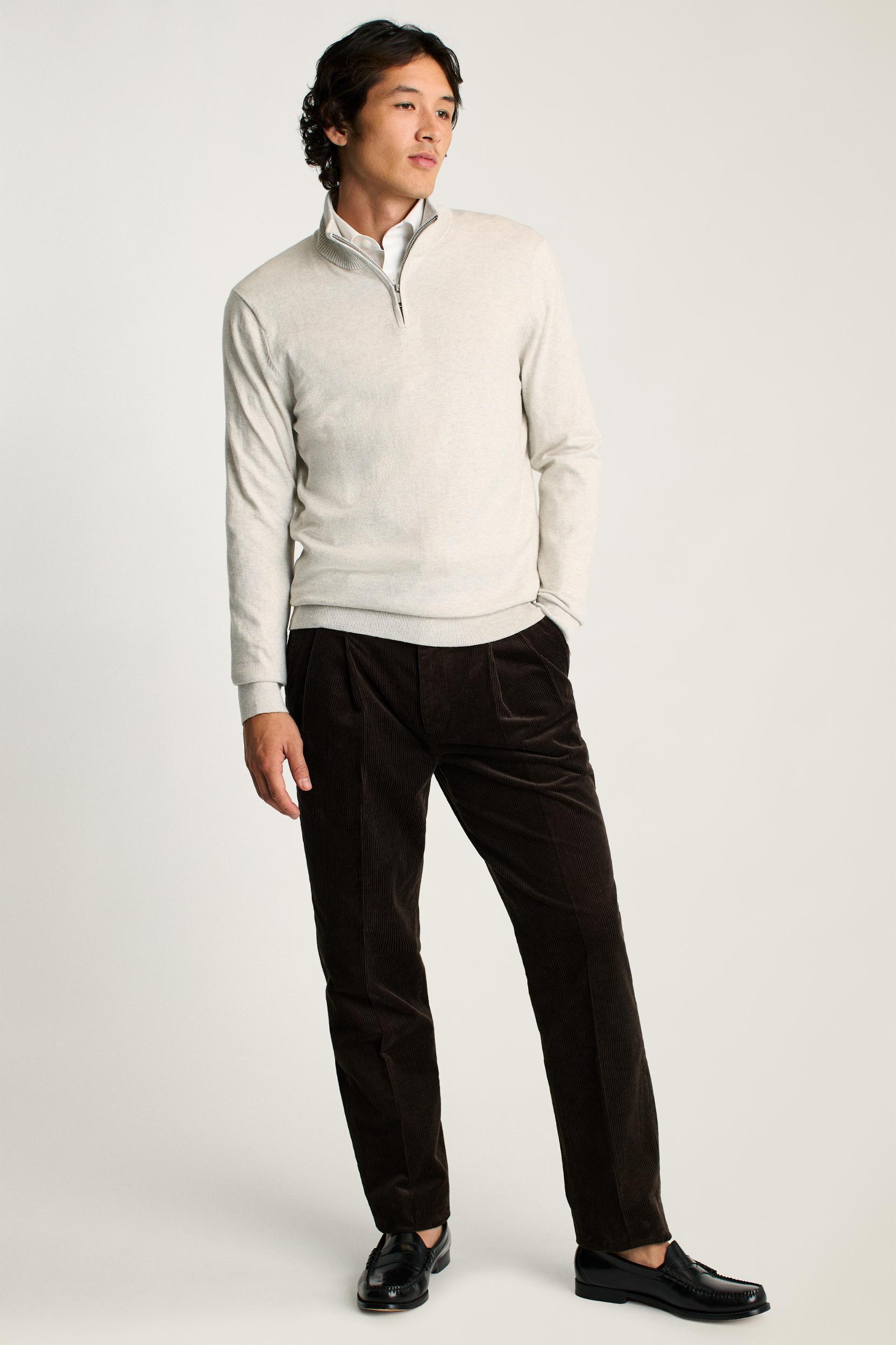 Washable Cotton Cashmere Half-Zip Product Image