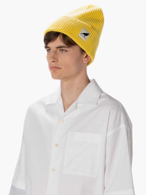 BEANIE WITH LOGO PATCH in yellow | JW Anderson US  Product Image