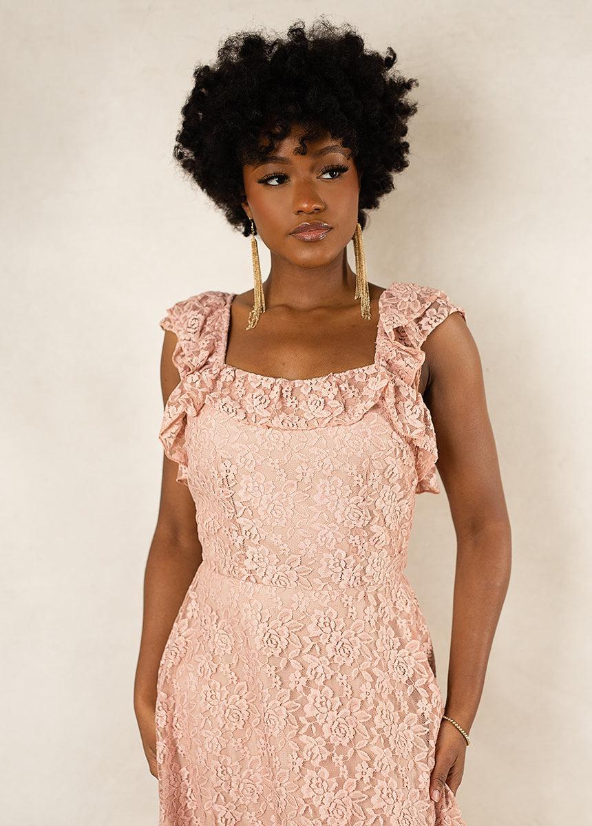 Bette Bridesmaid Dress in Dusty Pink Female Product Image