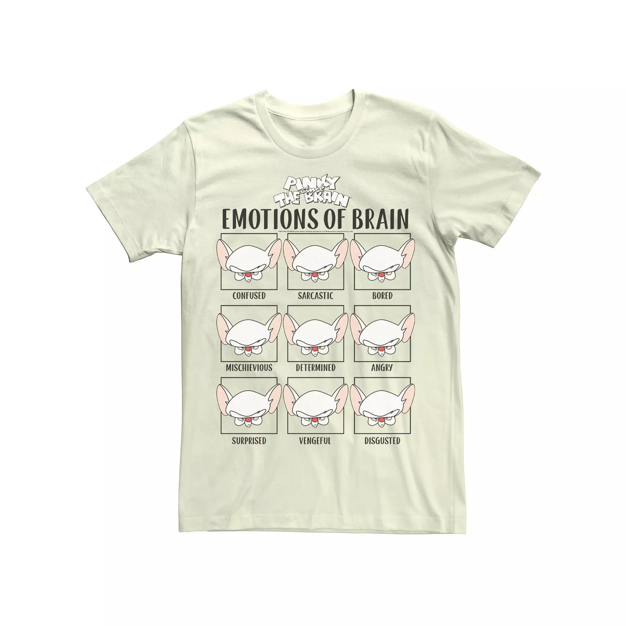 Men's Pinky And The Brain Emotions Of Brain Box Up Tee, Size: Medium, Natural Product Image