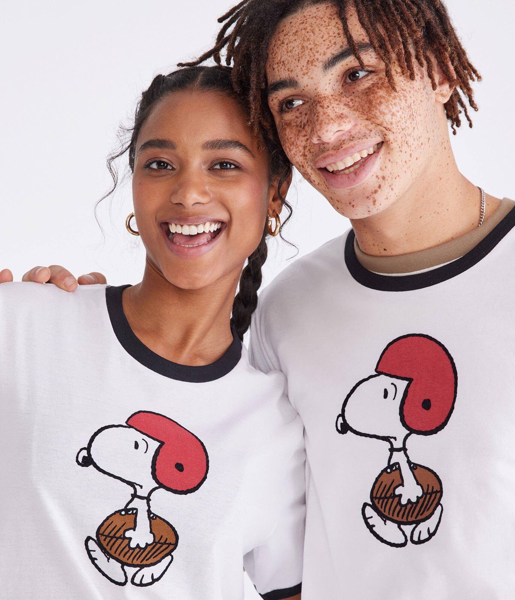 Peanuts® | Aéropostale Football Snoopy Relaxed Ringer Graphic Tee Product Image