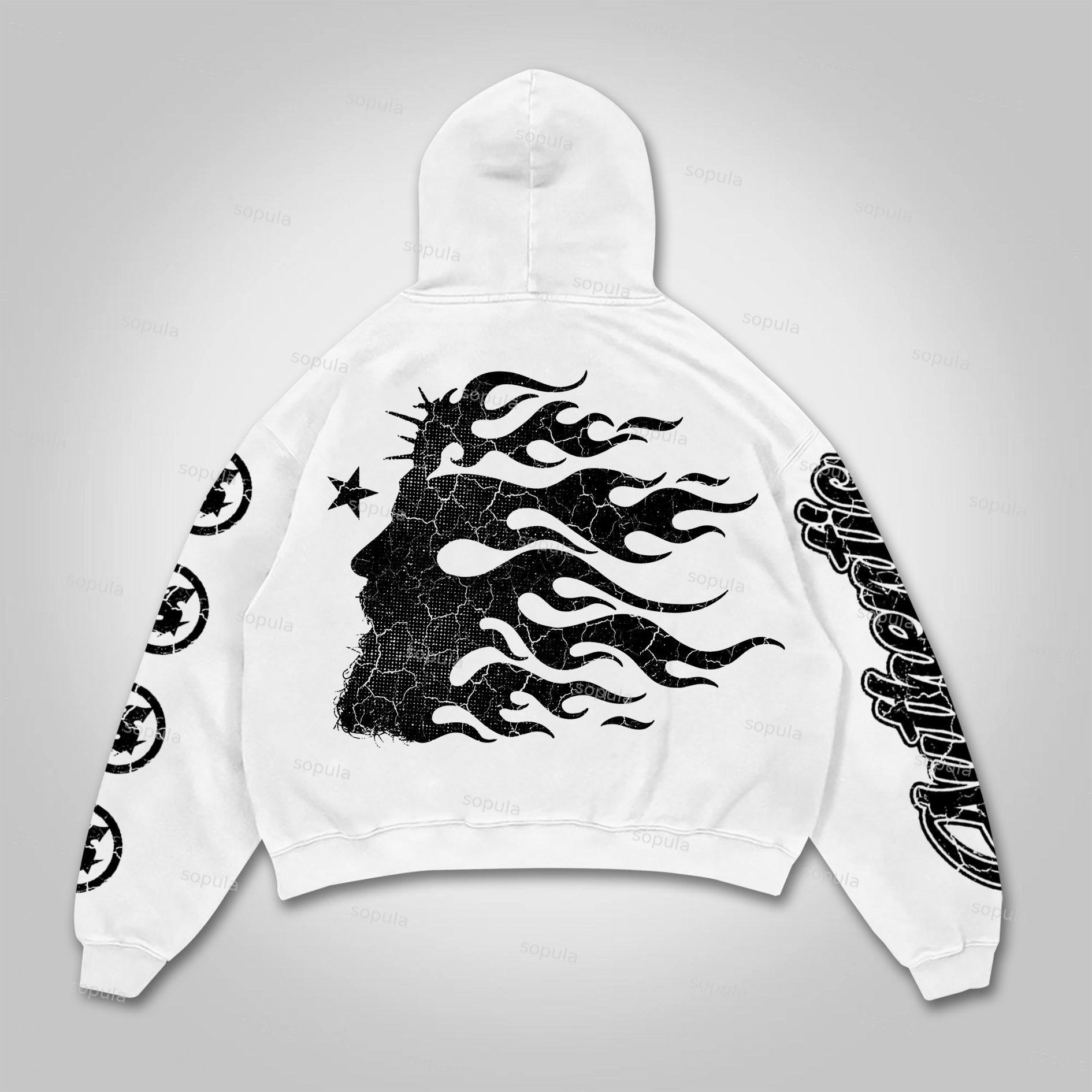 Men's Real Wise Vintage Graphic Cotton Hoodie Product Image