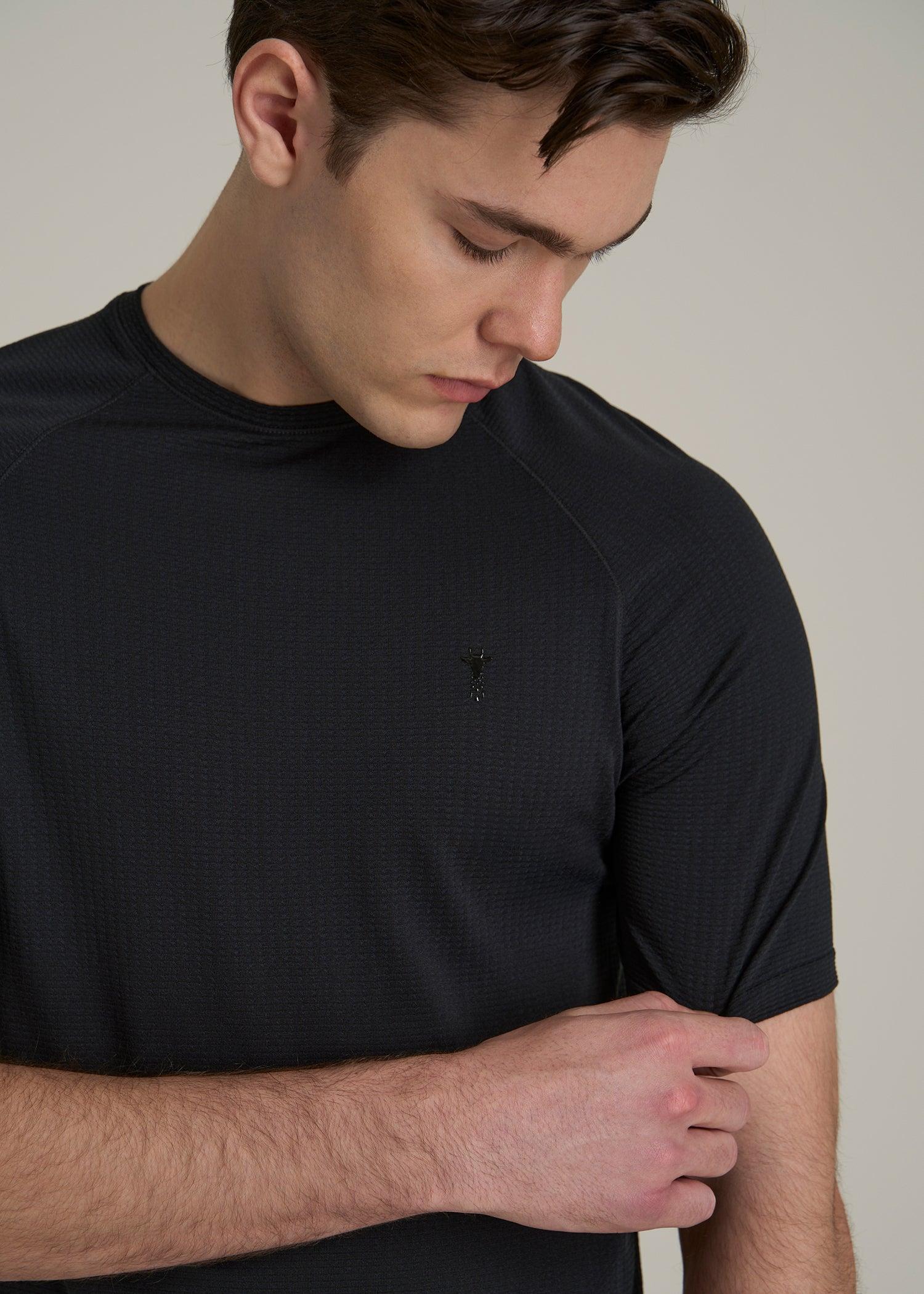 Vented Training Top for Tall Men in Black Product Image