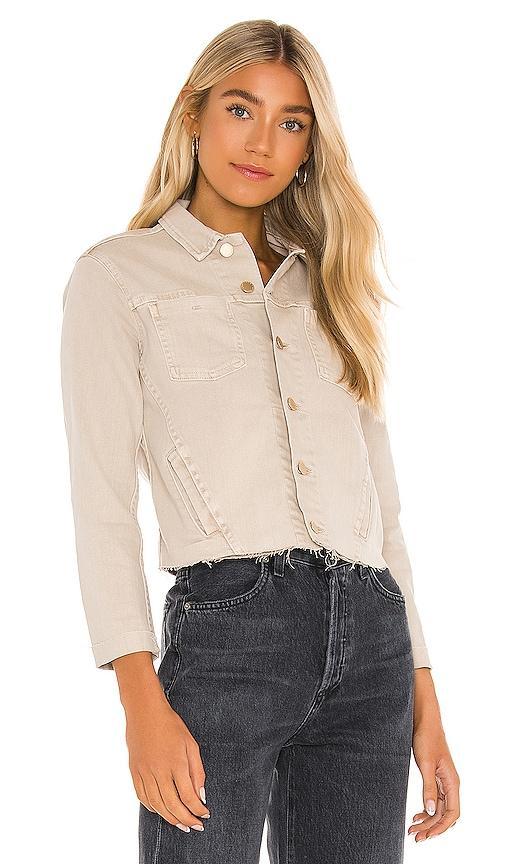 LAgence Janelle Slim-Fit Raw Denim Jacket Product Image
