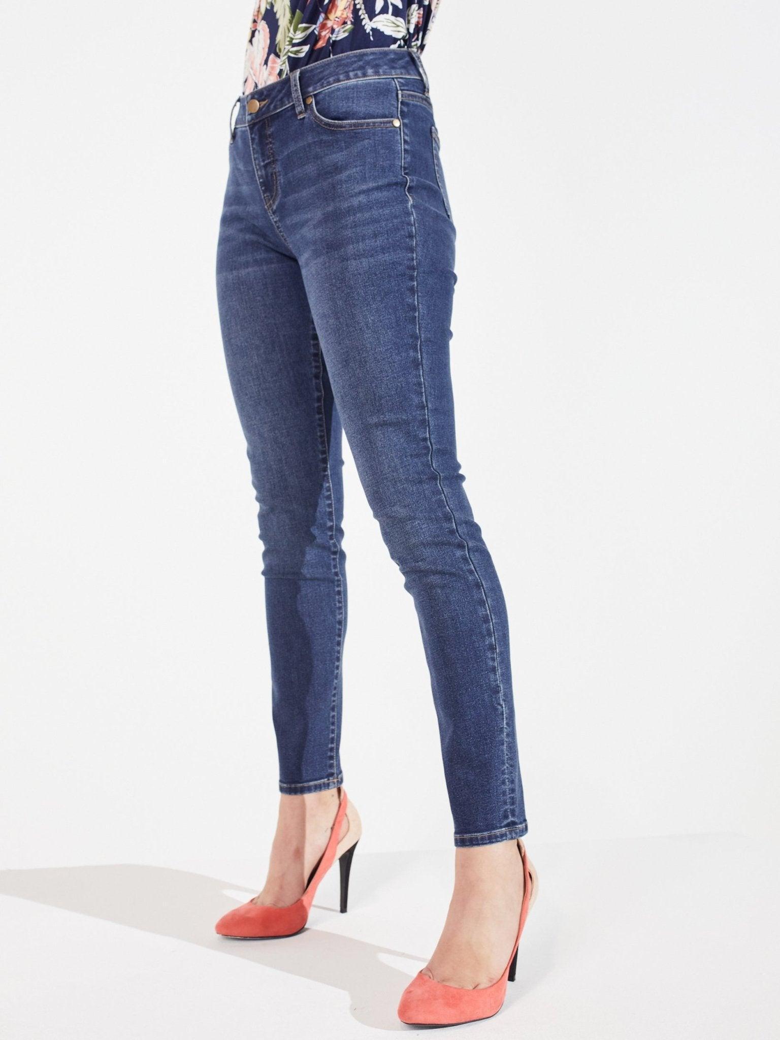Signature Skinny 5 Pocket Denim Jean-Petite Female Product Image