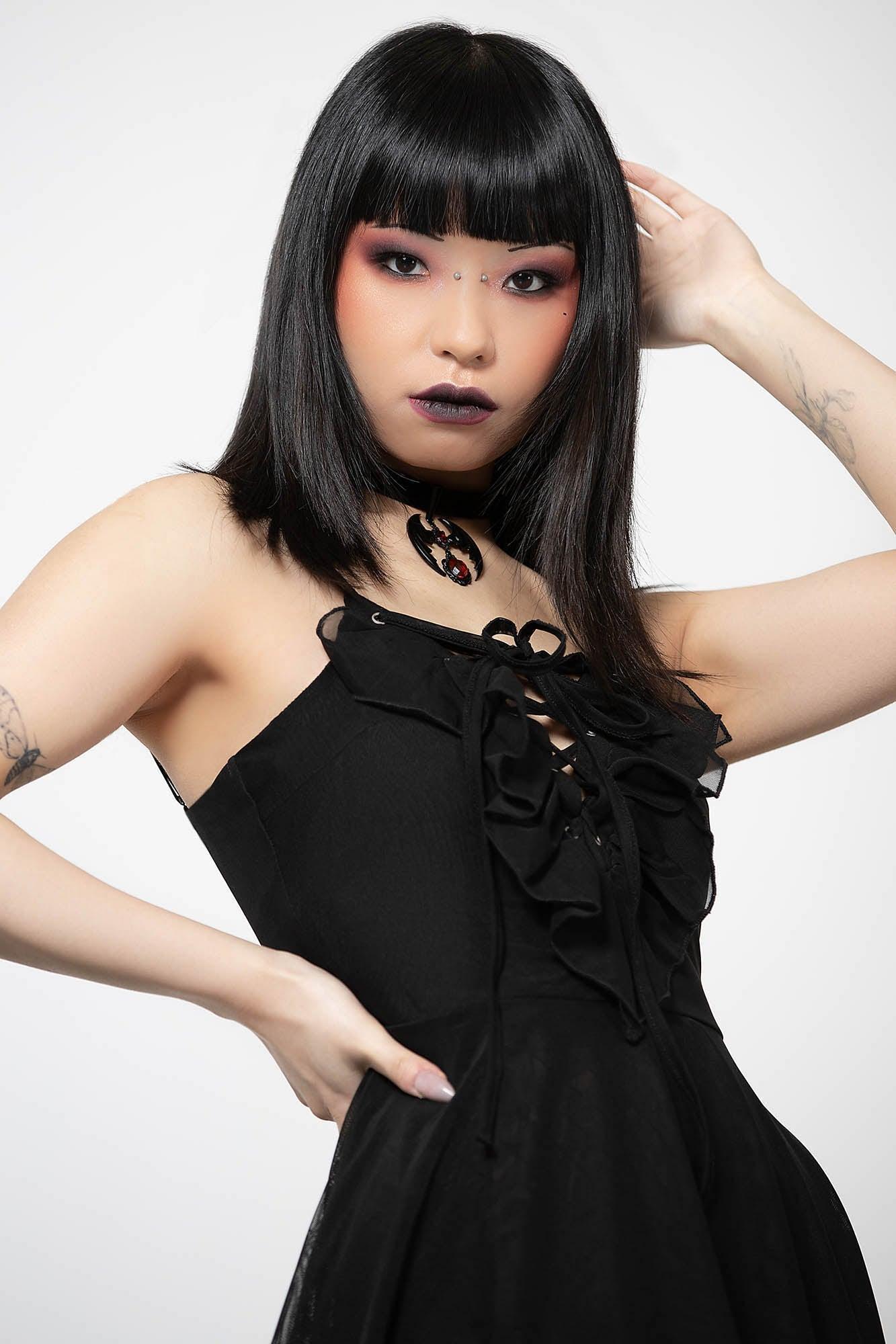 Anshee Lace-Up Dress Female Product Image