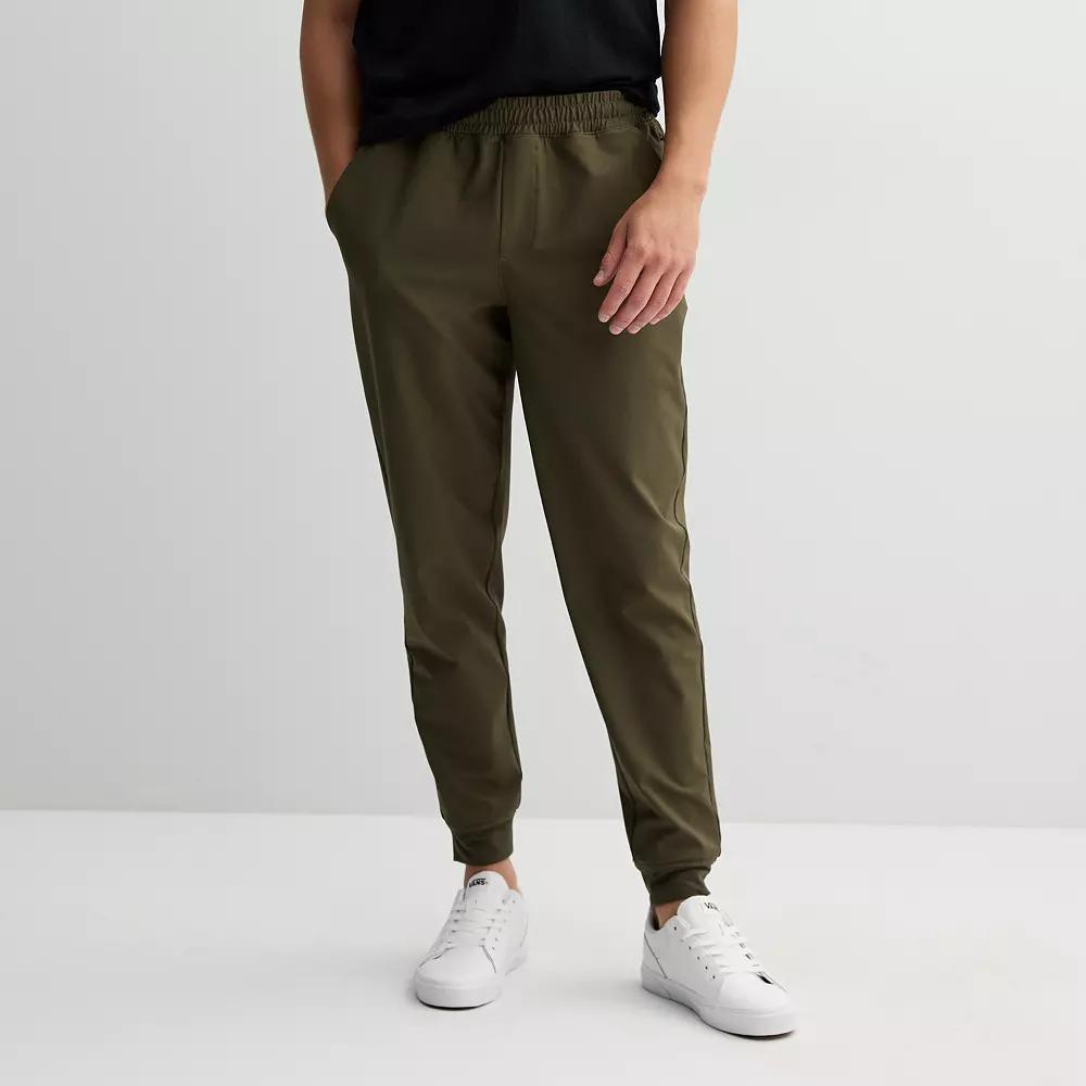 Men's FLX Dynamic Stretch Knit Cuff Joggers, Size: Large, Olive Green Product Image