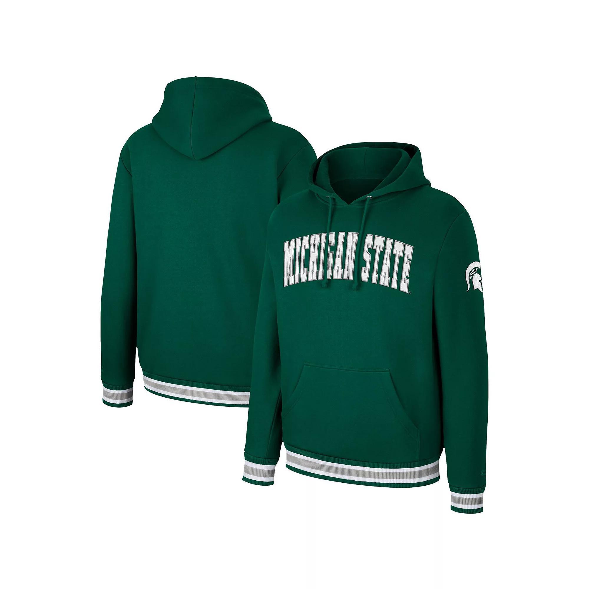 Men's Colosseum Green Michigan State Spartans Varsity Arch Pullover Hoodie, Size: XL Product Image
