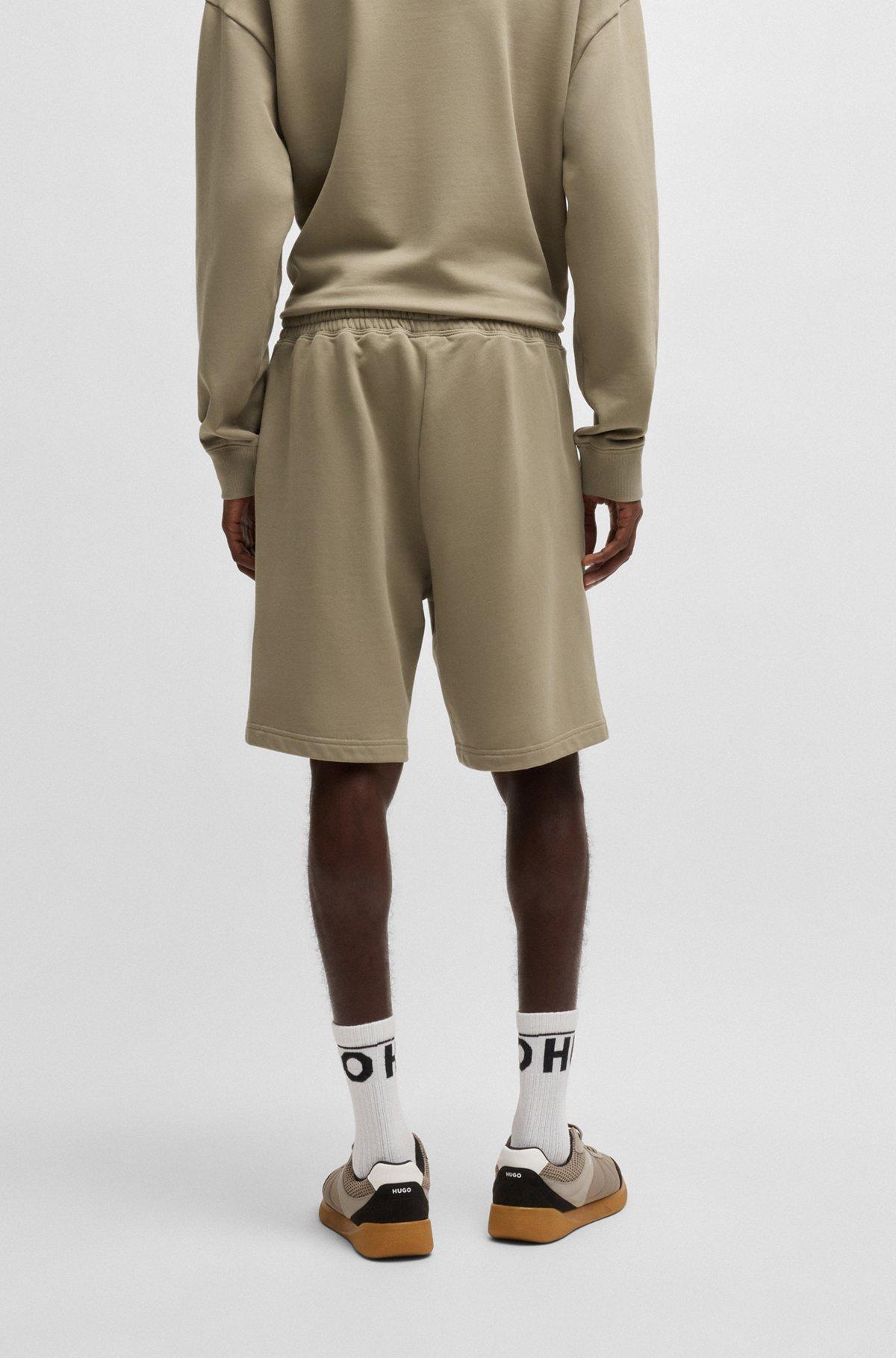 Relaxed-fit shorts in cotton terry with logo print Product Image