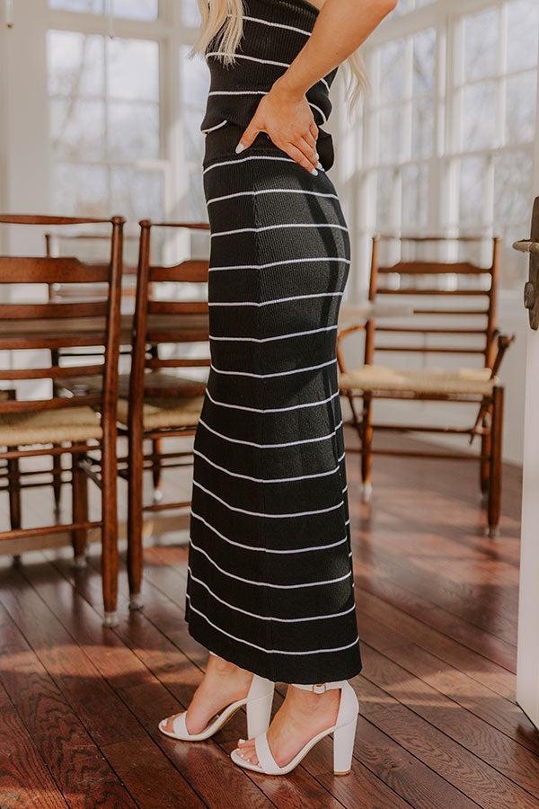 Miami Brunch Stripe Midi Skirt Product Image