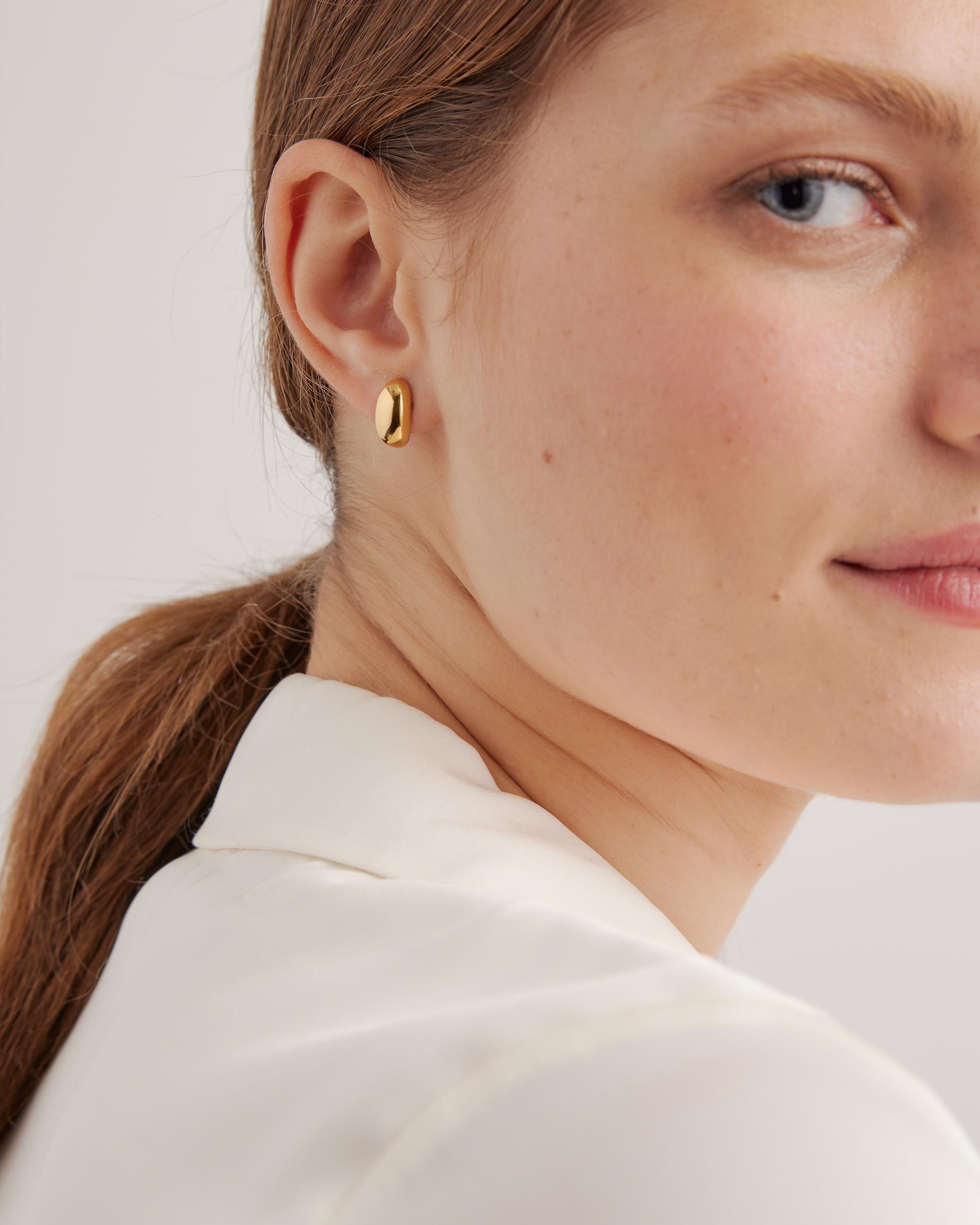 Quince | Women's Globe Huggie Hoop Earrings Gold Vermeil Product Image