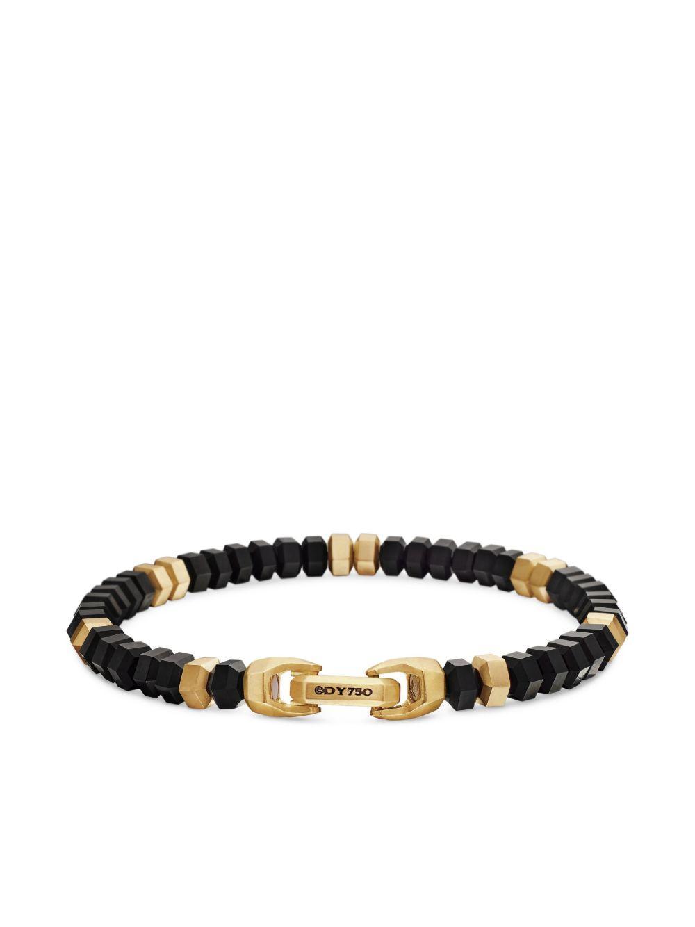 18kt yellow gold Hex Bead bracelet (6mm) Product Image