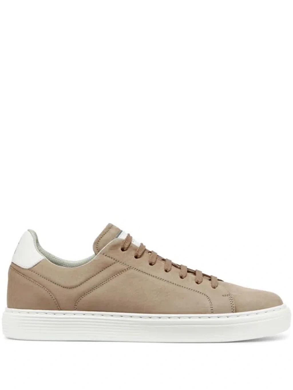 suede lace-up sneakers Product Image
