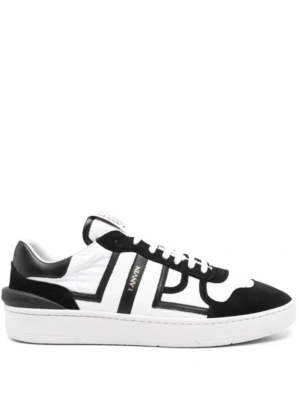 White & Black Clay Mesh Sneakers Product Image