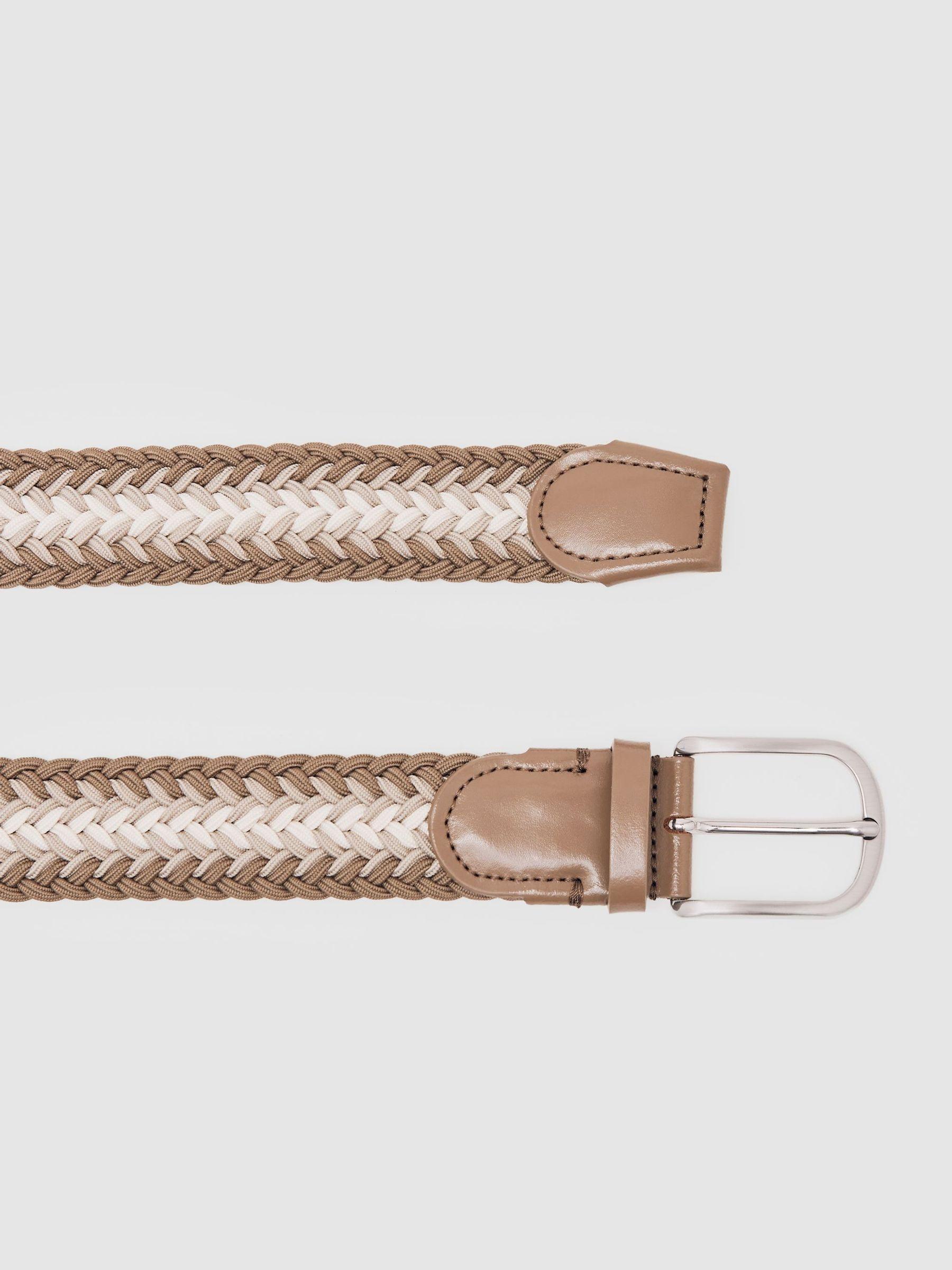 Belt in Taupe Brown/Off White Product Image