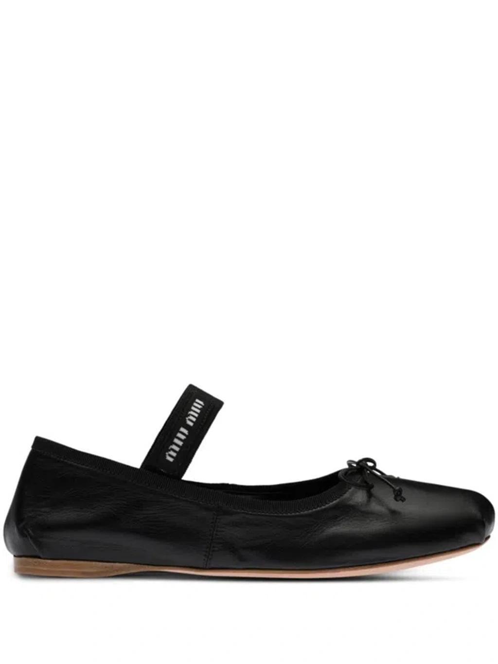 logo-strap ballerina shoes Product Image