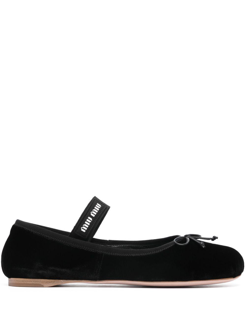logo-strap ballerina shoes Product Image