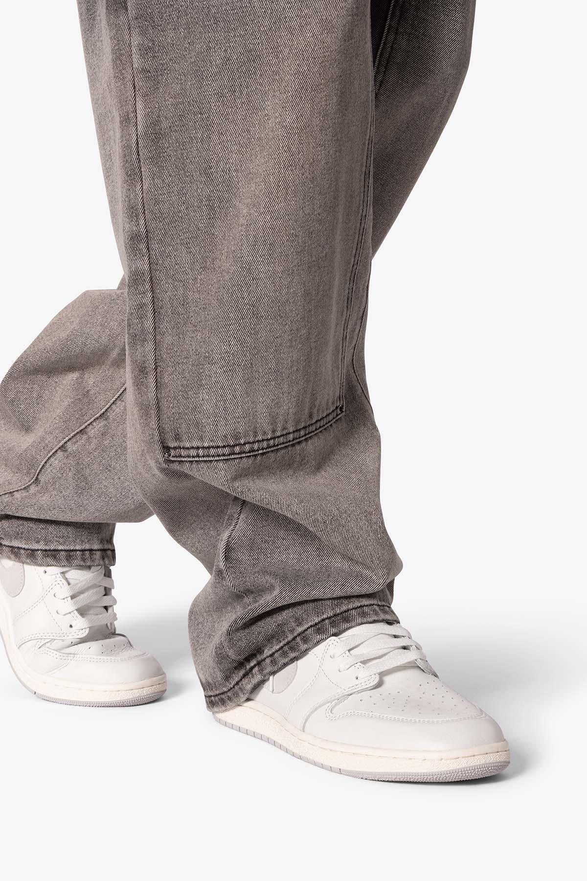Ultra Baggy Gradient Double Knee Denim - Black/Grey Product Image