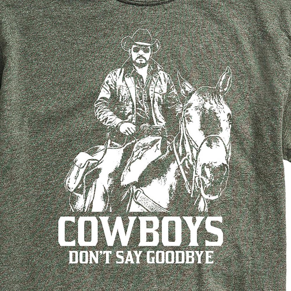 Men's Yellowstone RIP Cowboys Don't Say Goodbye Short Sleeve Graphic T-Shirt - Heather Military Green - Small Product Image