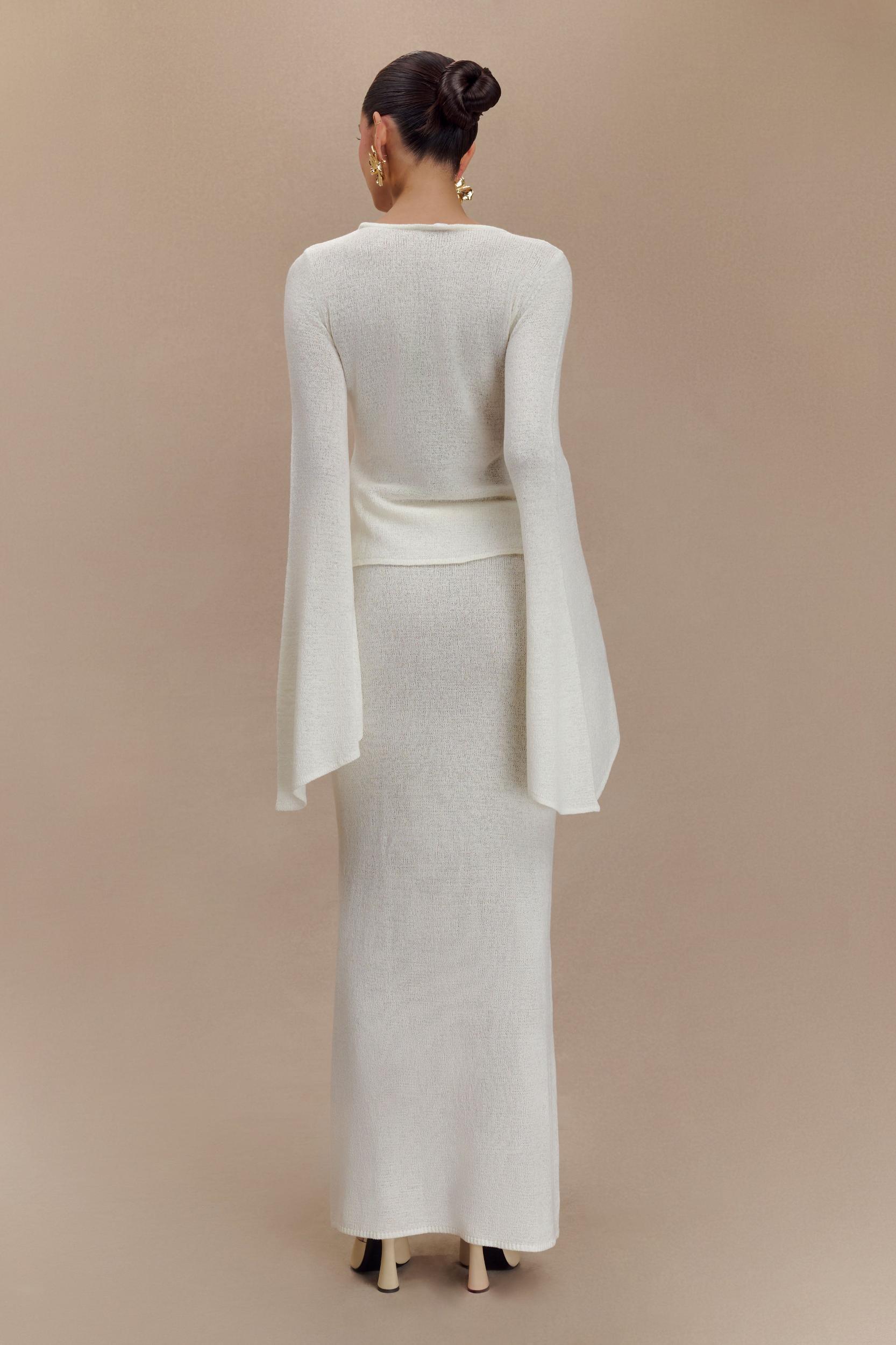 Phoebe Knit Maxi Skirt - Ivory Product Image
