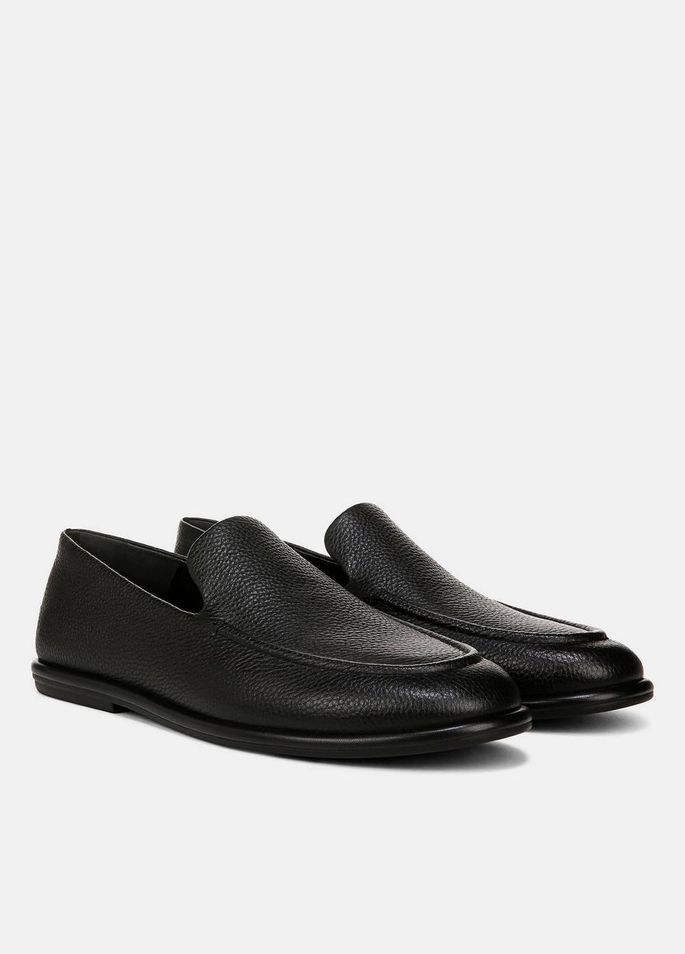 Mens Hann Leather Loafer, Black, Size 9 Vince Product Image