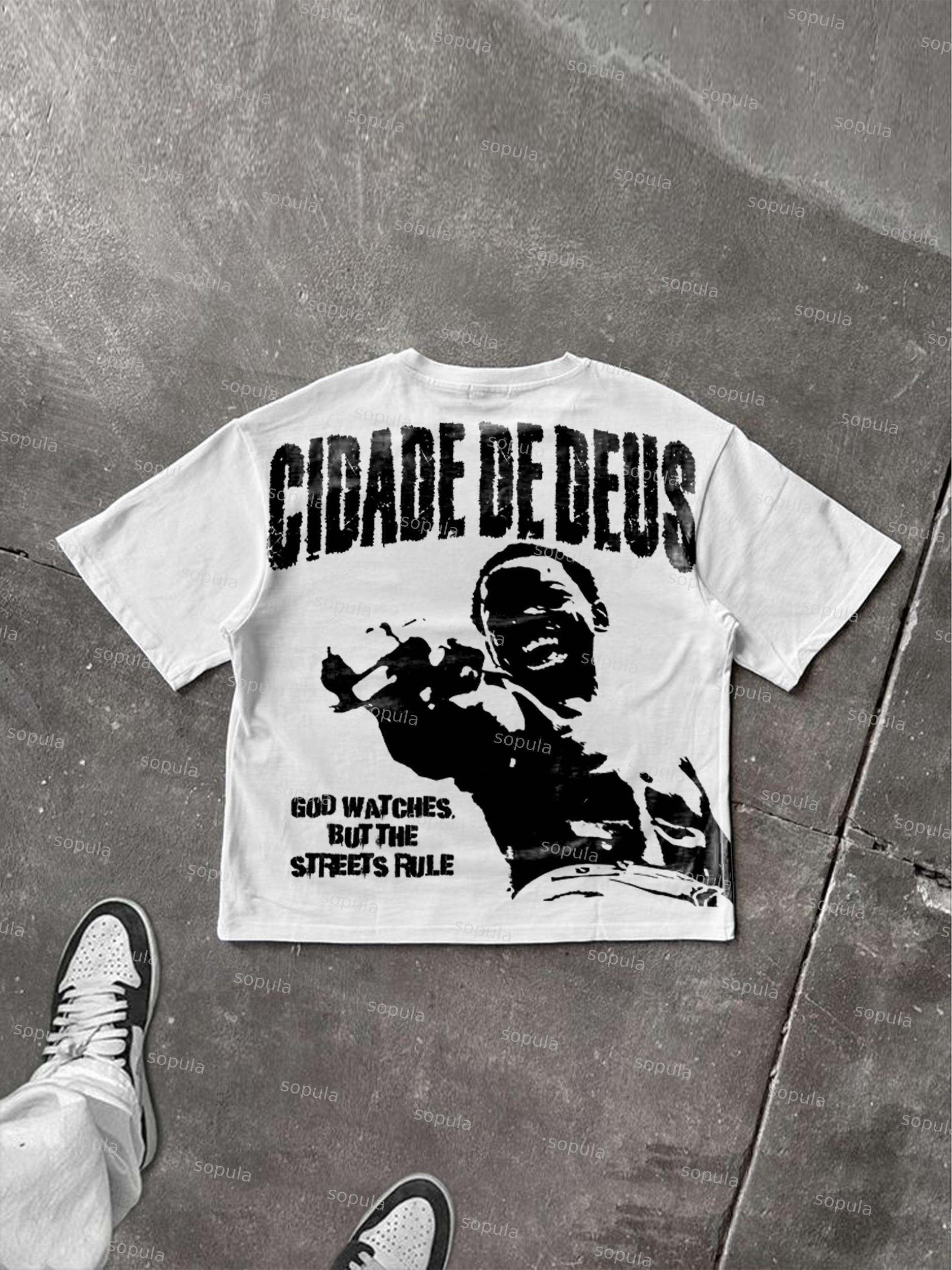 《cidade De Deus》 City Of God Vintage Graphic Cotton T-shirt Product Image