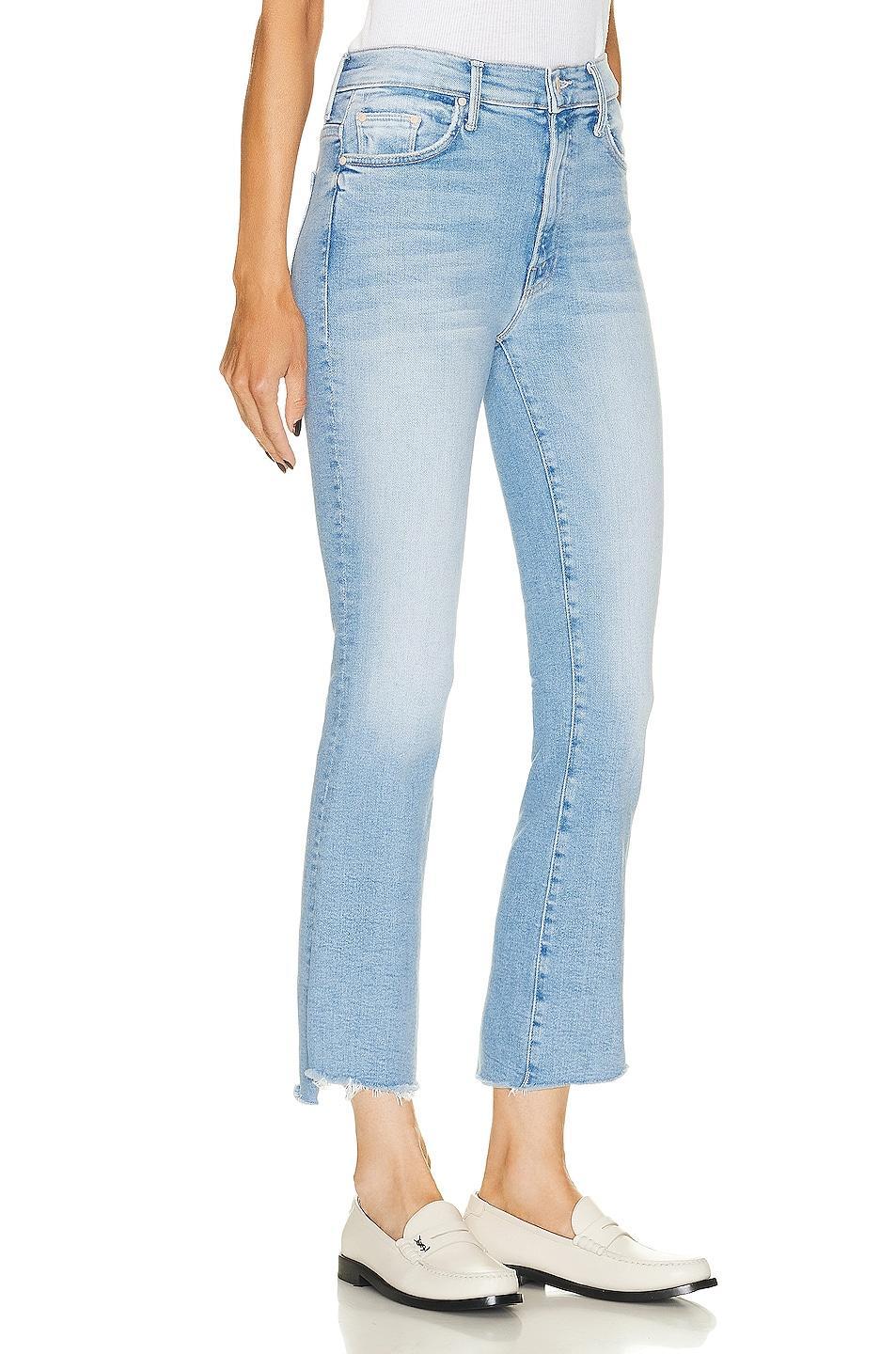 Mother The Insider High Rise Crop Step Fray Bootcut Jeans in Limited Edition Product Image