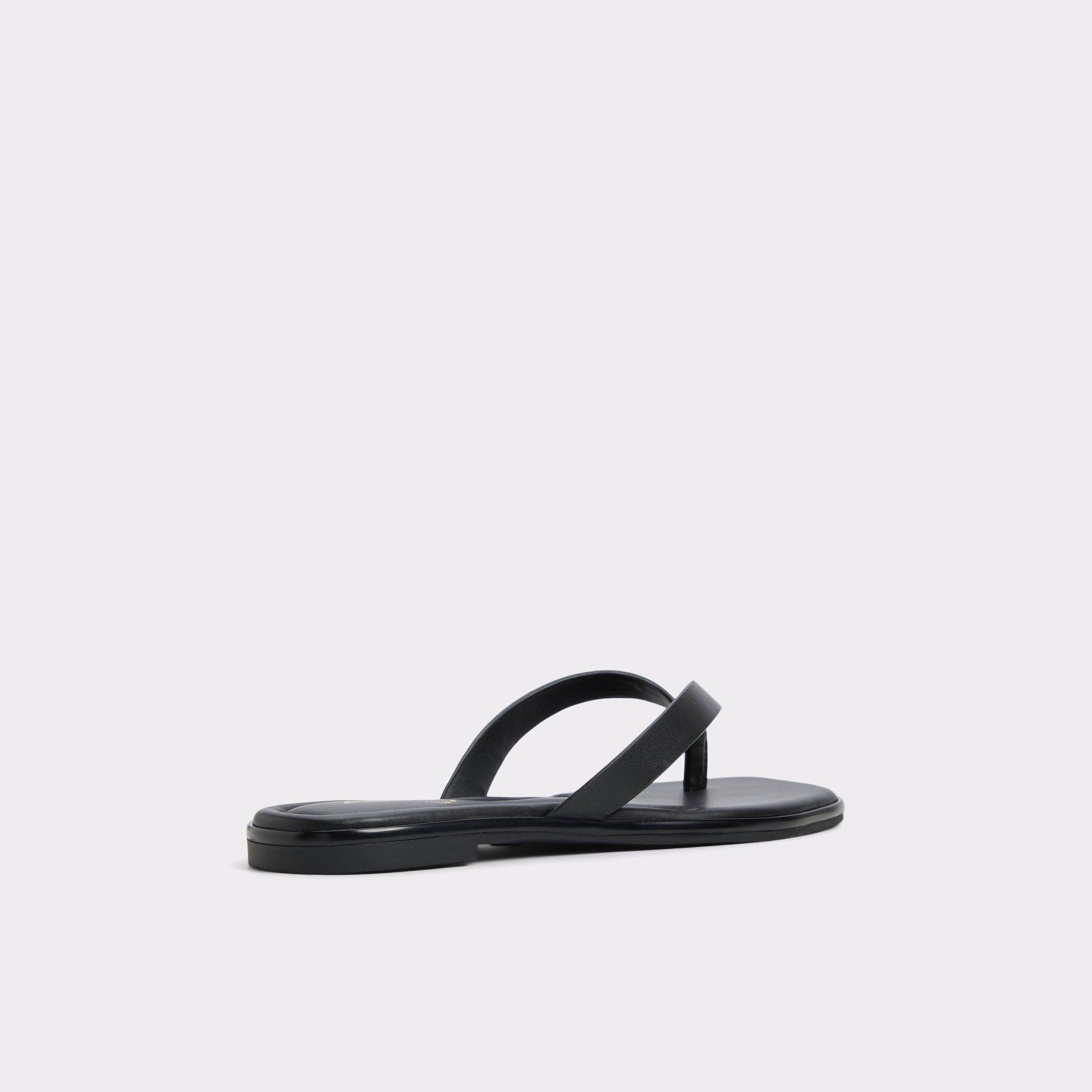 Theao Black Women's Flat Sandals | ALDO US Product Image
