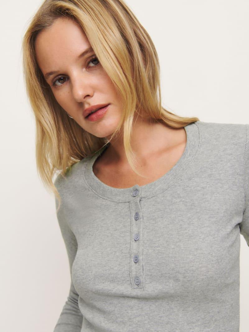 Jayden Long Sleeve Henley Tee Product Image