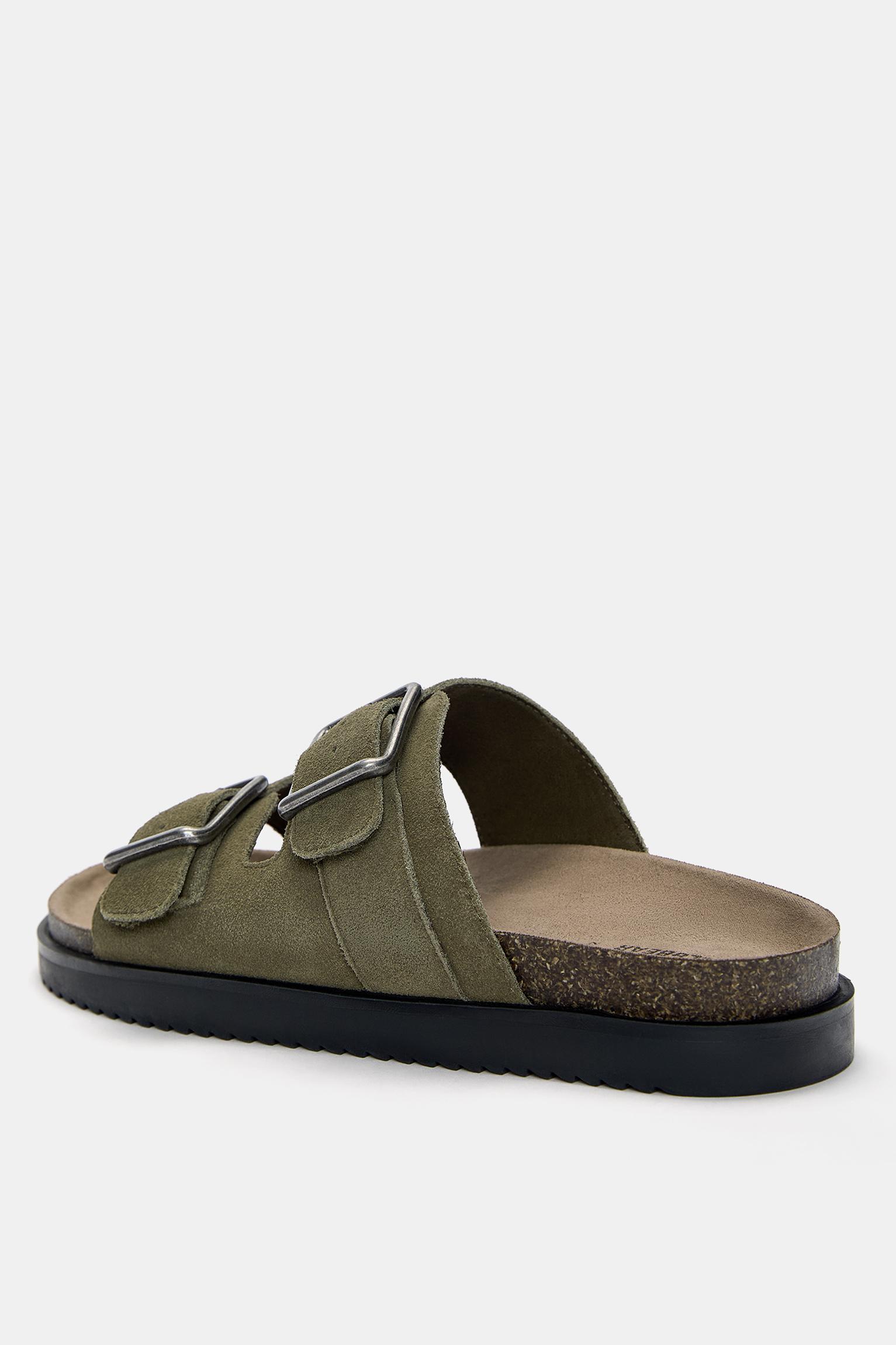 Leather sandals with buckle Product Image