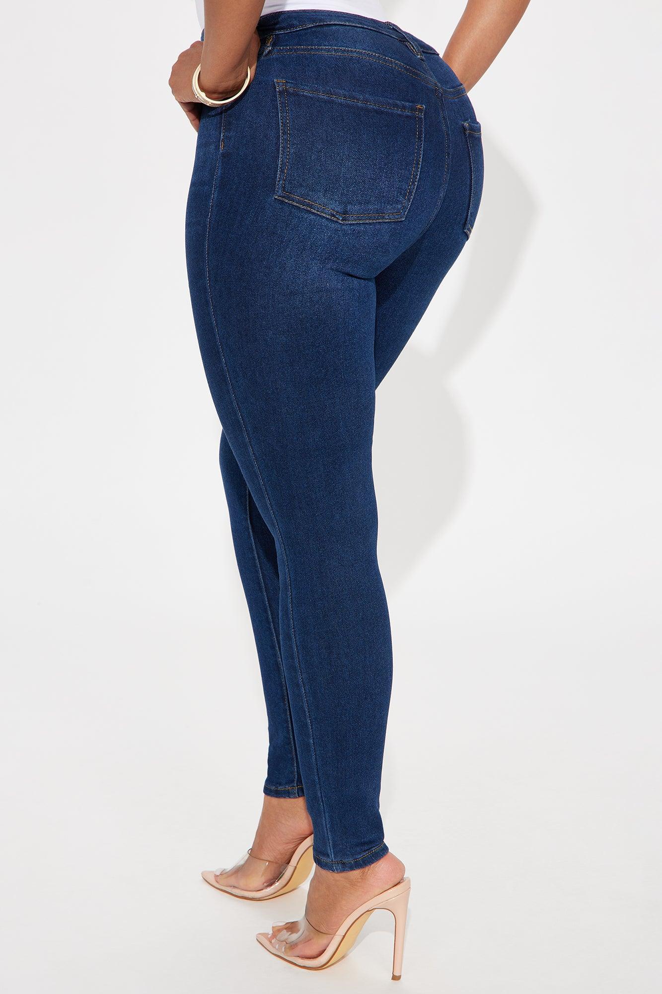 Shadowline Mid Rise Skinny Jeans - Dark Wash Product Image