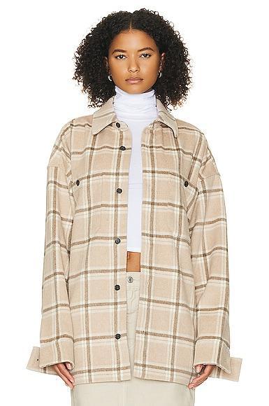 Plaid Flannel Overshirt Helsa Product Image