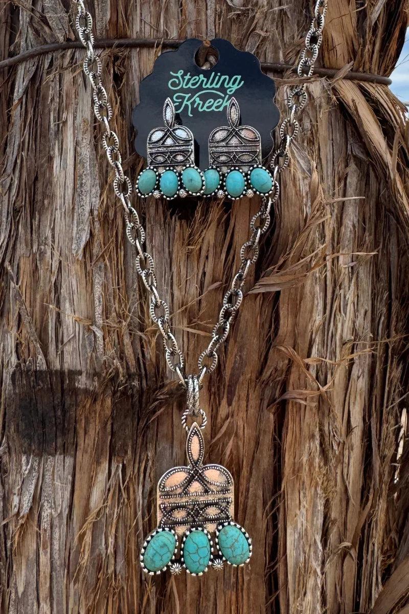 Sterling Kreek Stitched In Stone Earrings Product Image