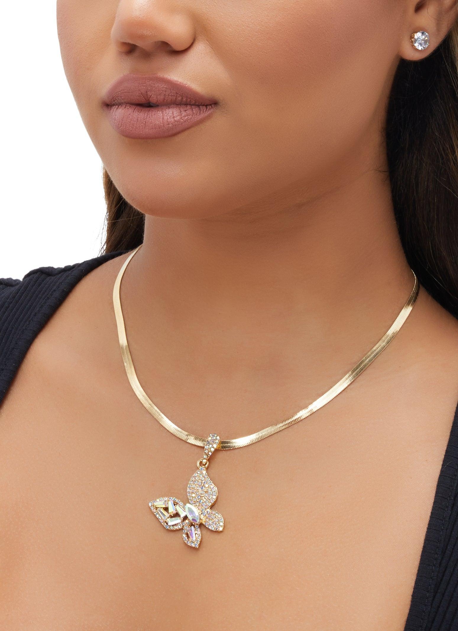 Religious Charm Layered Necklace and Drop Earrings Female Product Image