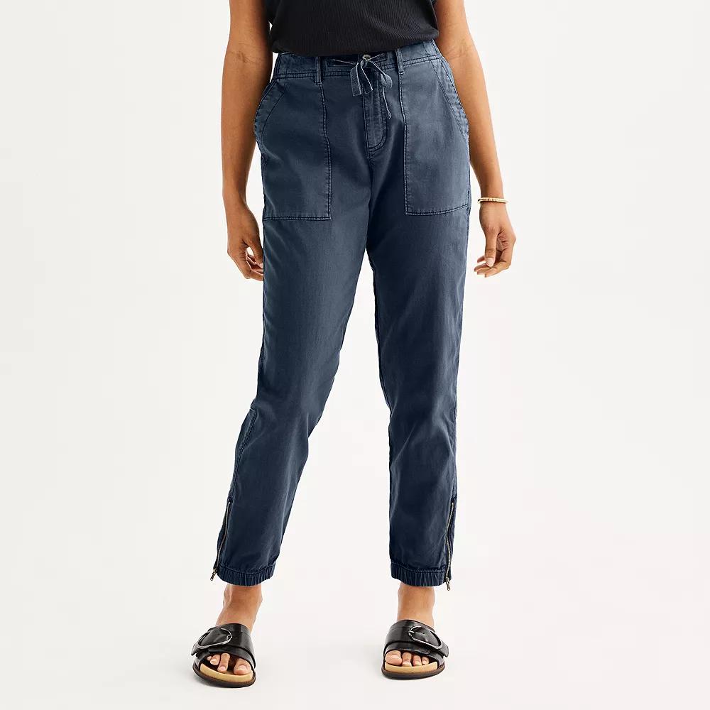 Women's Sonoma Goods For Life® Zip Hem Core Utility Jogger Pants, Size: XXL, Brown Brigade Product Image