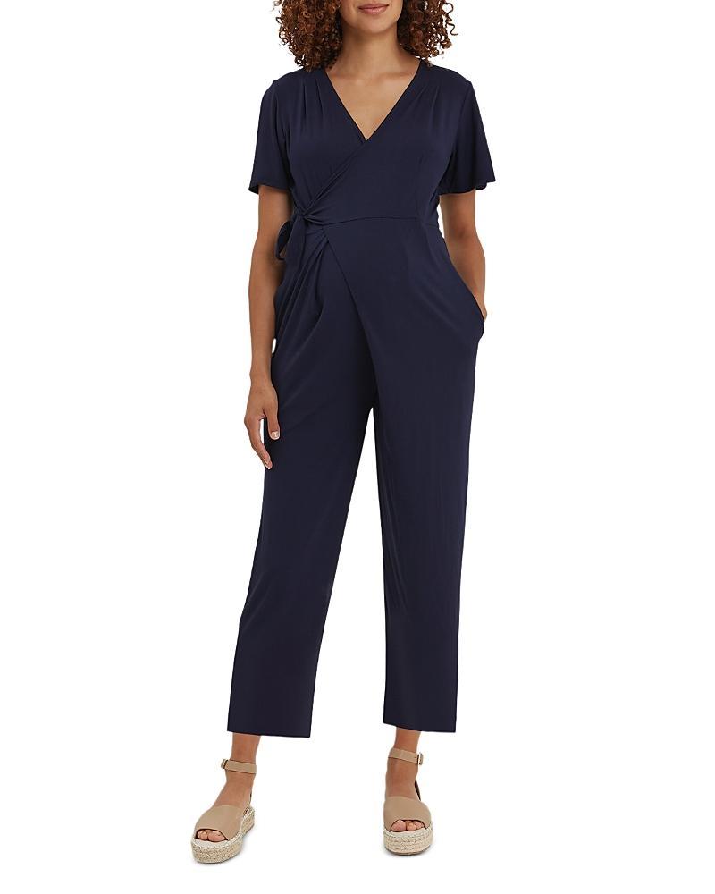 Womens Lucia Flutter-Sleeve Wrap Jumpsuit Product Image