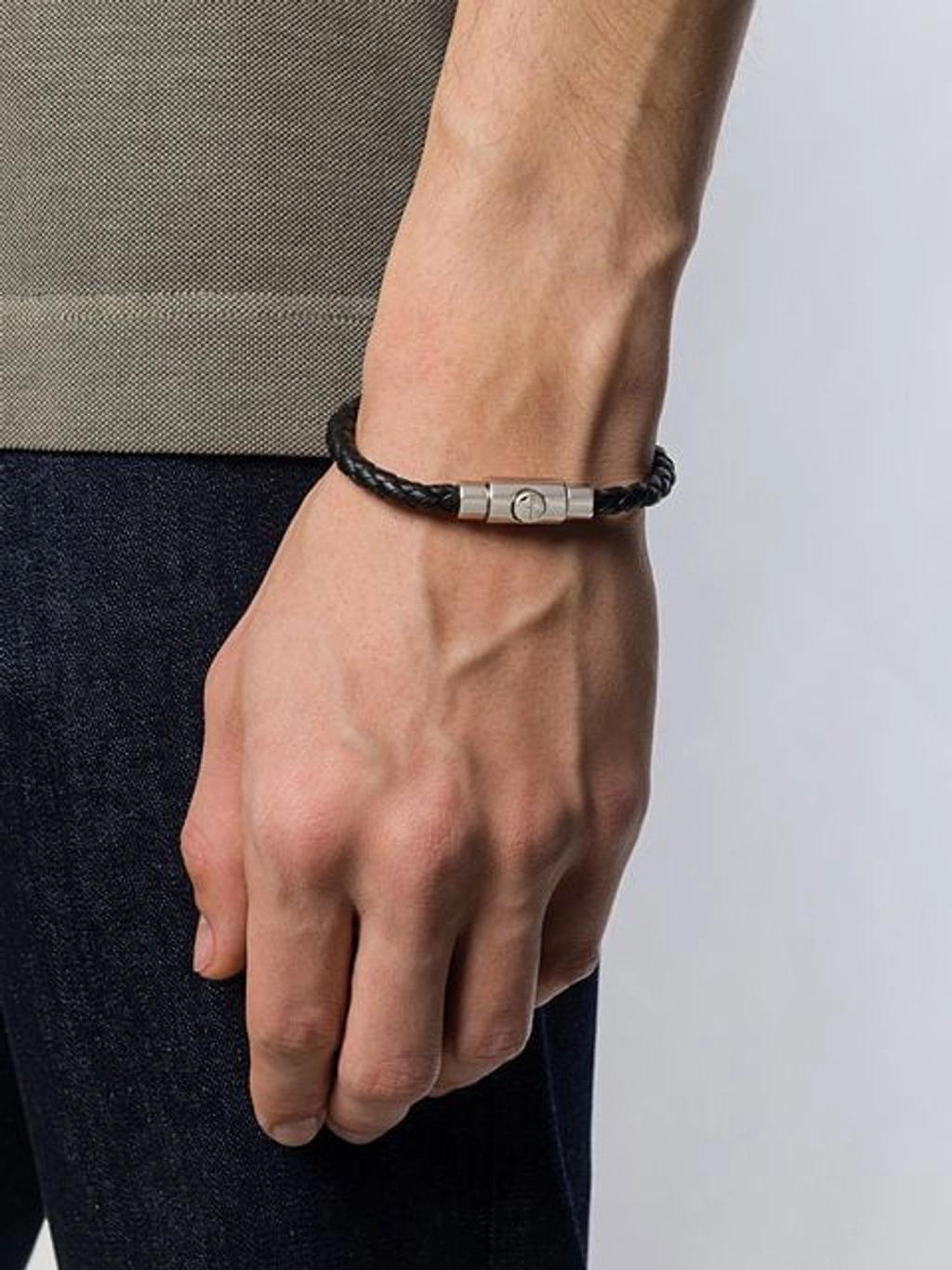 FERRAGAMO Braided Bracelet In Black Product Image