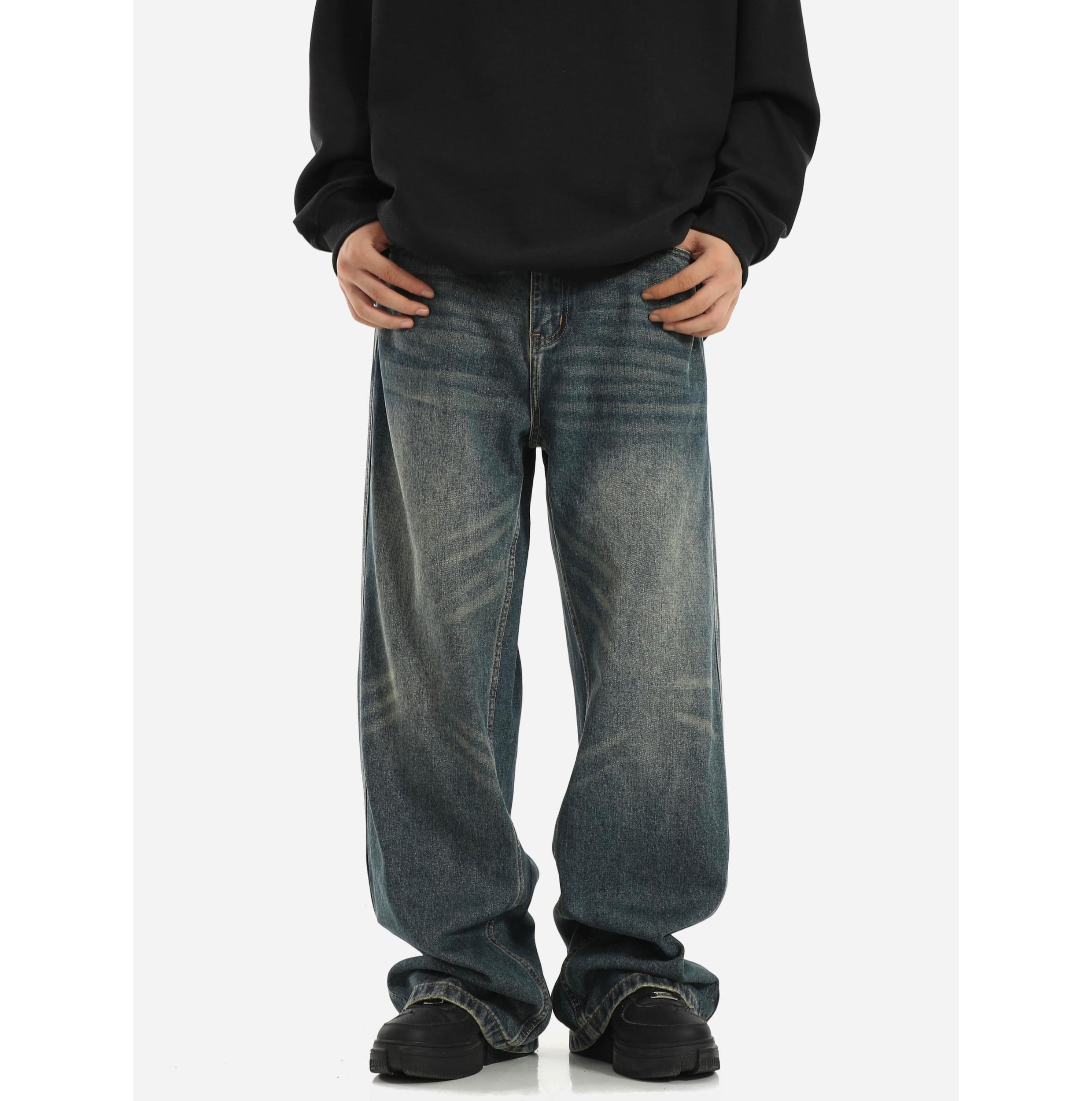 RT No. 9553 WIDE STRAIGHT DENIM JEANS Product Image