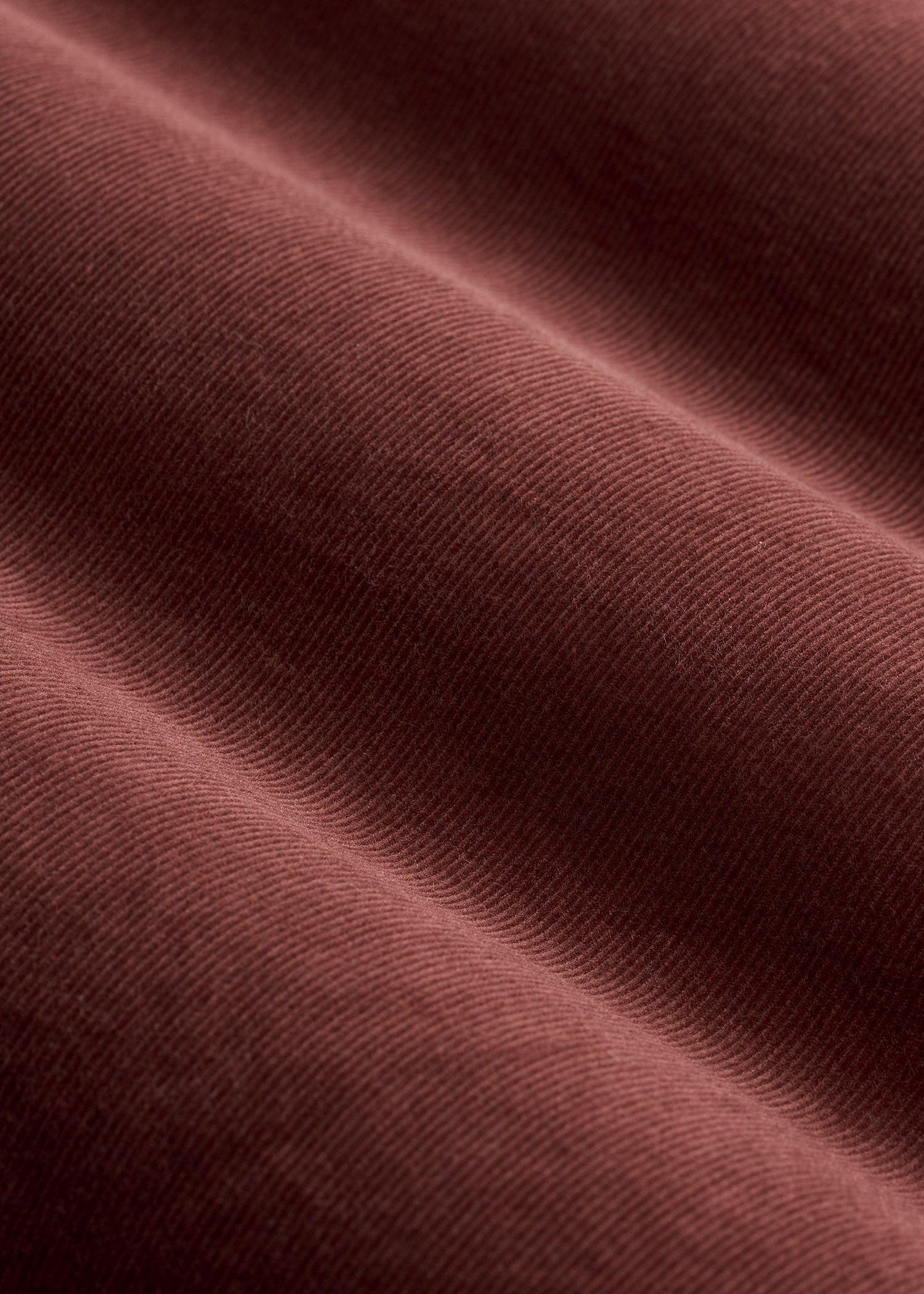 Pincord Button Shirt for Tall Men in Intense Rust Product Image