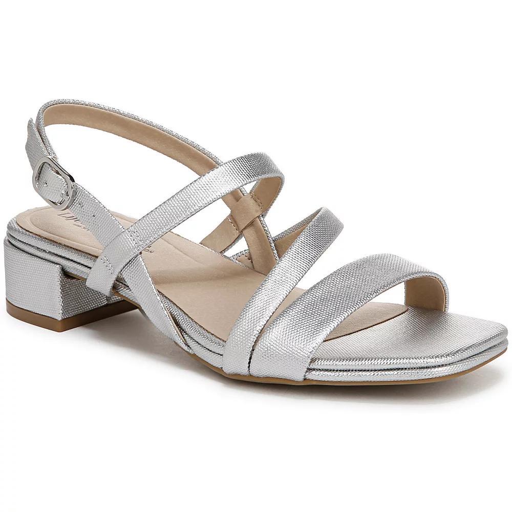 LifeStride Janet Women's Slingback Dress Sandals, Size: 9.5, Silver Faux Leather Product Image