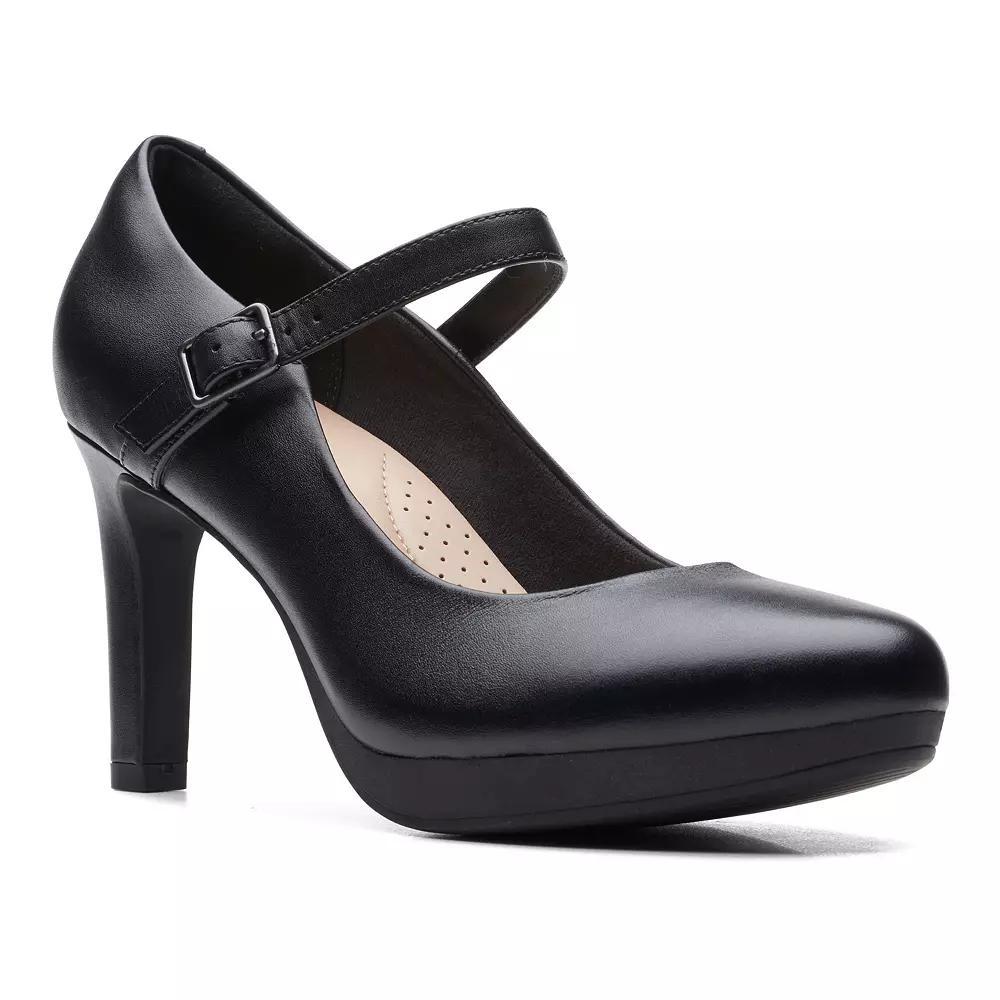 Clarks® Ambyr Shine Women's Leather Pumps, Size: 8.5, Black Product Image